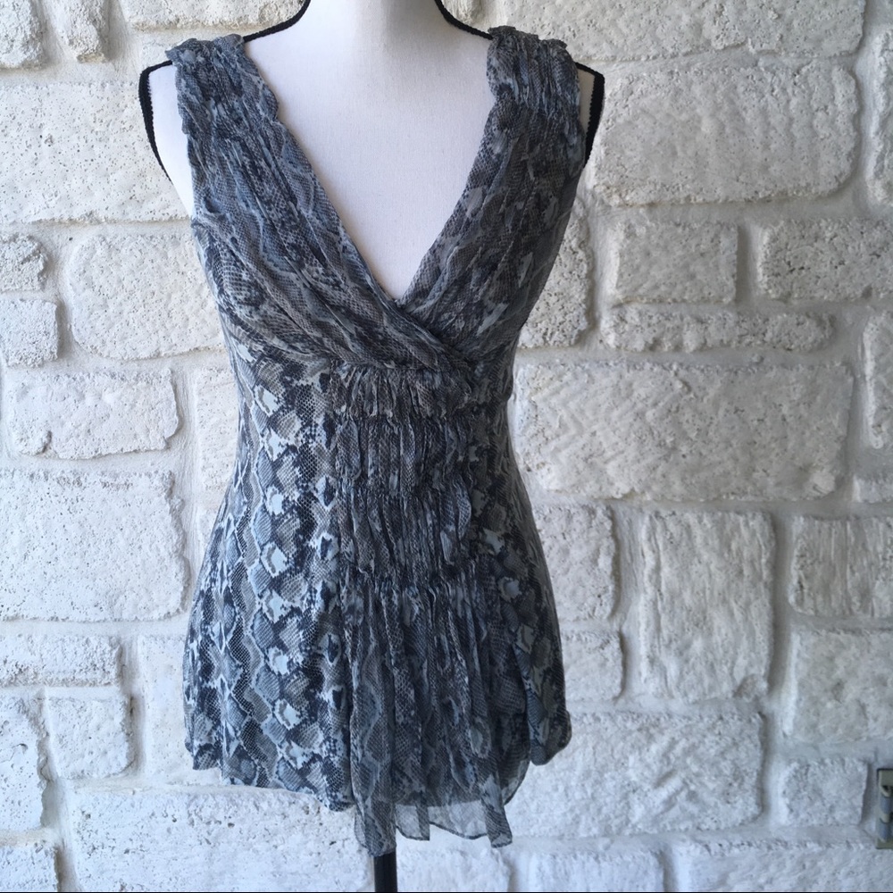 Bailey 44 Snake Print Python Blouse / Size Xs - image 2